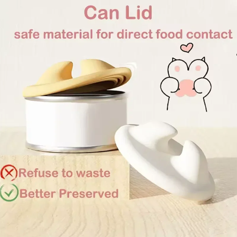 Cat Can Opener, Sealing Lid & Squeeze Spoon Feeding Set Pet Feeding Accessory Set Babs