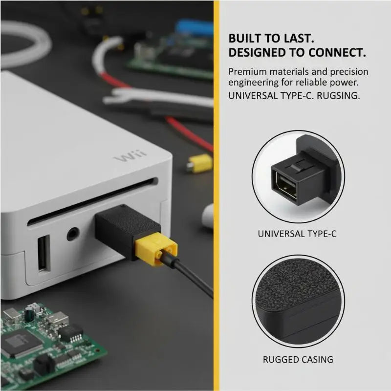 WiiU/Wii Type-C Power Adapter – Fast Charging Converter Game Console Adapter Babs