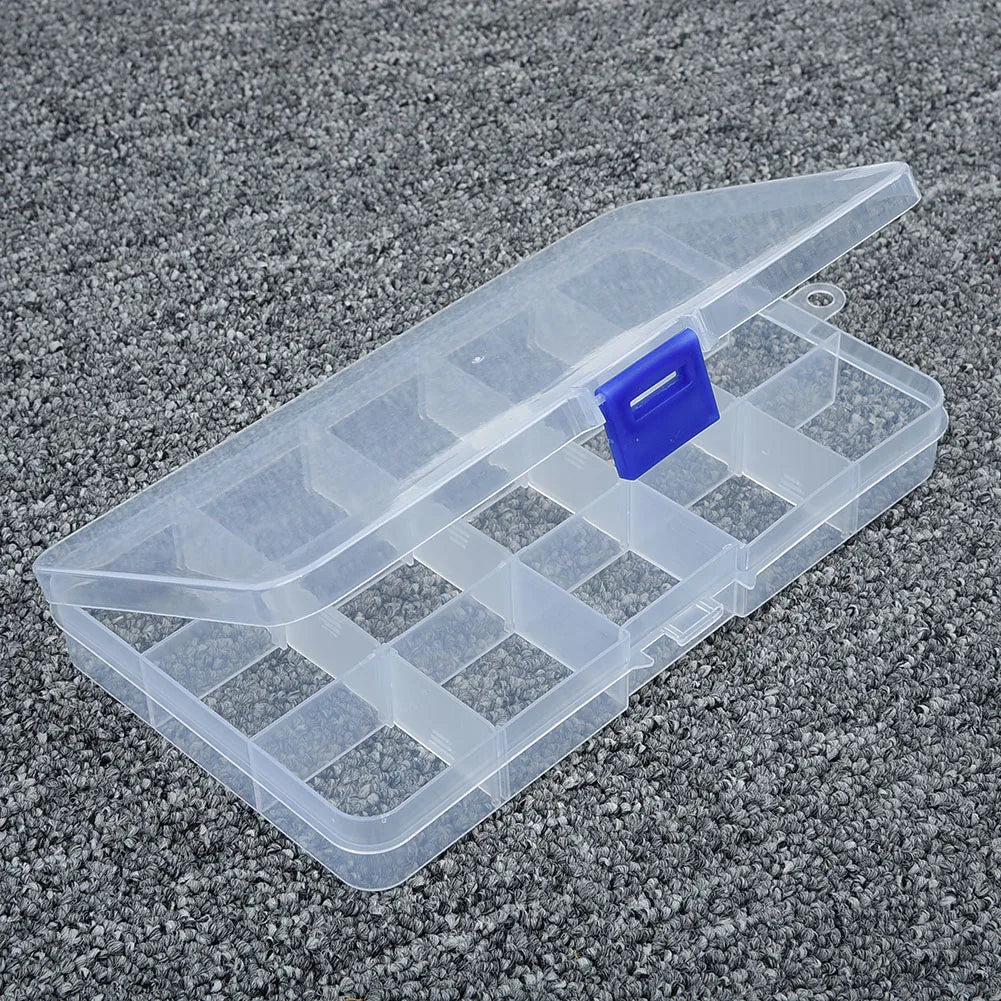 Transparent Plastic Jewelry Organizer Box – 10 to 36 Grids Jewelry Storage Box Babs
