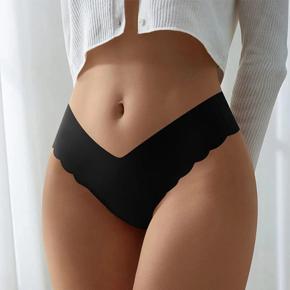 Seamless Low Rise Bikini Panties – Ice Silk No-Show Briefs Bikini Briefs Babs