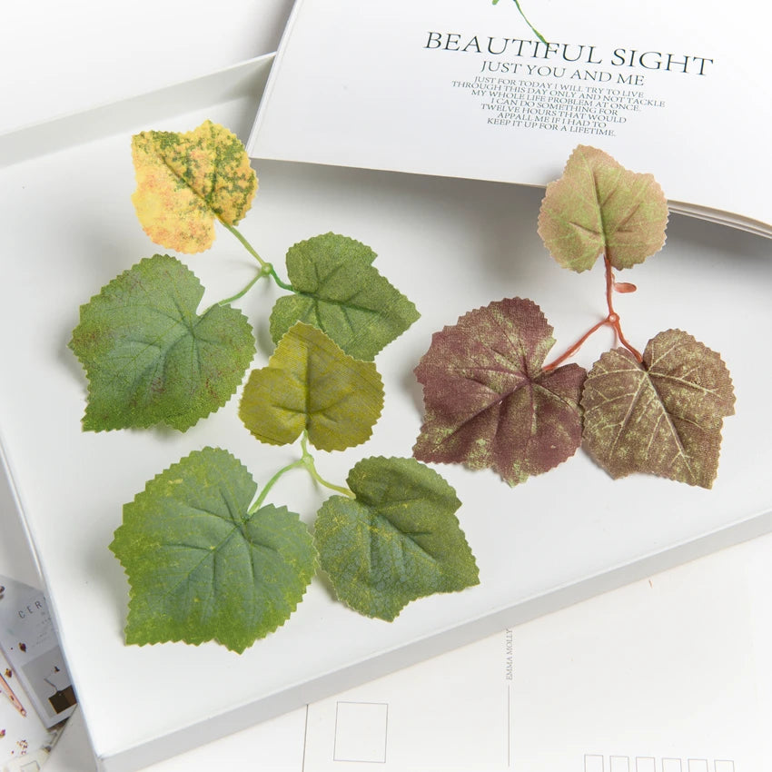 Artificial Silk Grape & Maple Leaf Garland | Wedding Home Decor Artificial Leaf Garland Babs