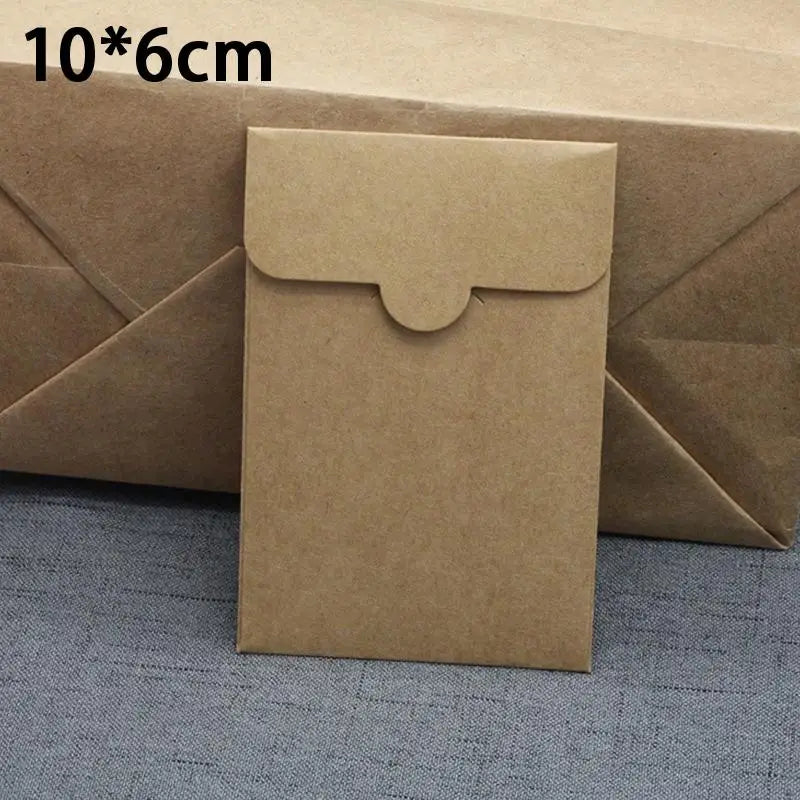 Thickened Square Kraft Paper Bags – Eco Envelopes 10pk Kraft Paper Bags Babs 10x6cm Kraft