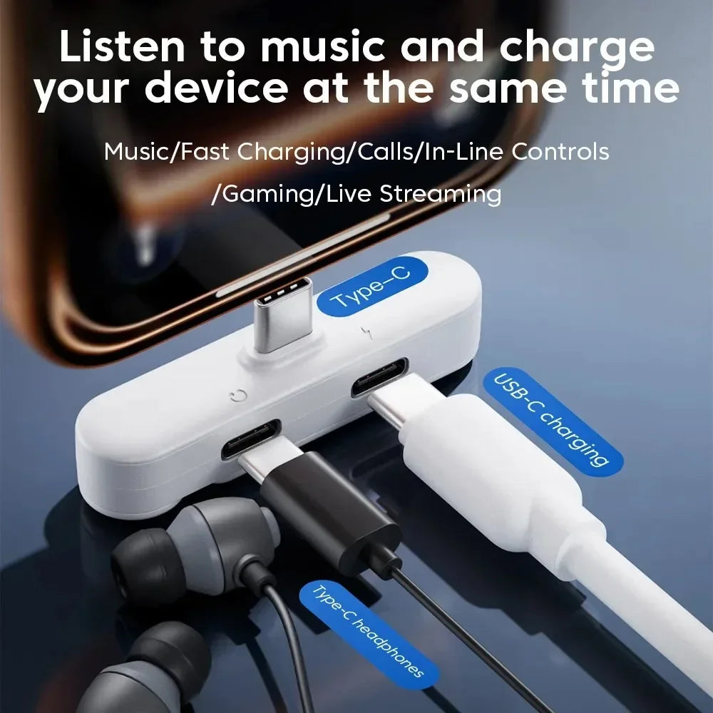 Foldable Type-C Adapter – Fast Charging, OTG & Audio USB-C Adapter Babs