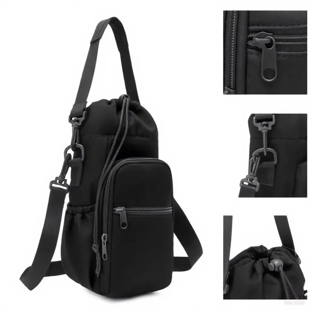 Insulated Water Bottle Bag – Adjustable Strap & Phone Pocket Bottle Carrier Bag Babs