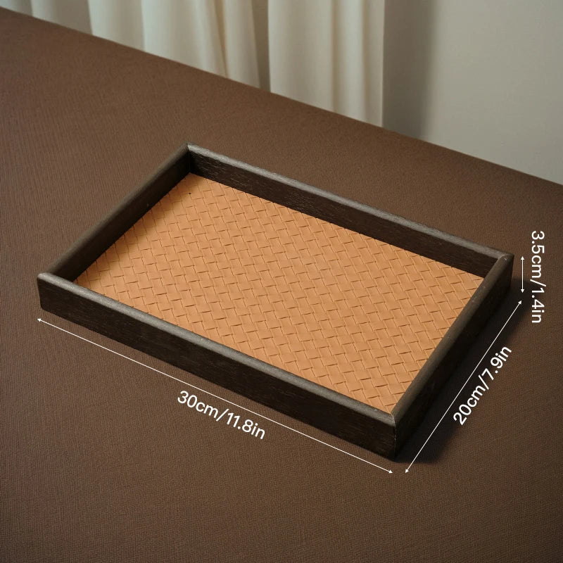 Wooden Vintage Jewelry Tray – Elegant Bedroom Organizer Decorative Wooden Tray Babs Khaki