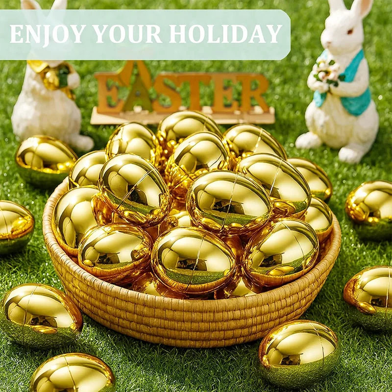 Golden Fillable Easter Eggs 6–24 Pcs | Party Favors & Prizes Easter Party Favors Babs