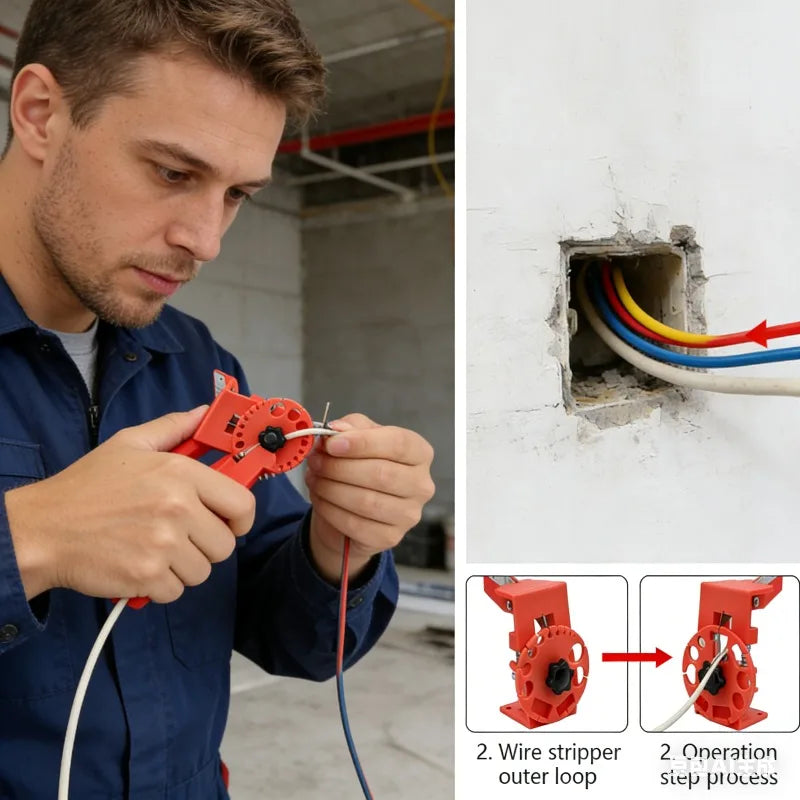 3-Piece Adjustable Wire Stripper Set – Manual Cable Stripping Tool Wire Stripper Set Babs