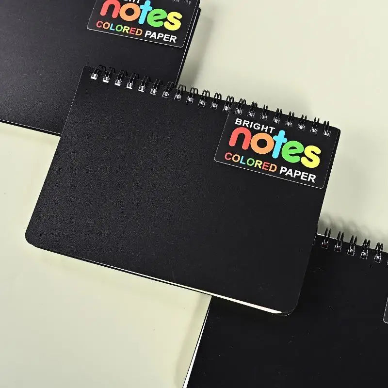 4-Pack Neon Spiral Notebooks 5x7 College Ruled, Mylar Cover Spiral Notebook Set Babs