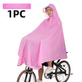 Transparent Large Brim Cycling Raincoat – Bike & Scooter Cycling Raincoat Babs Pink-1PC