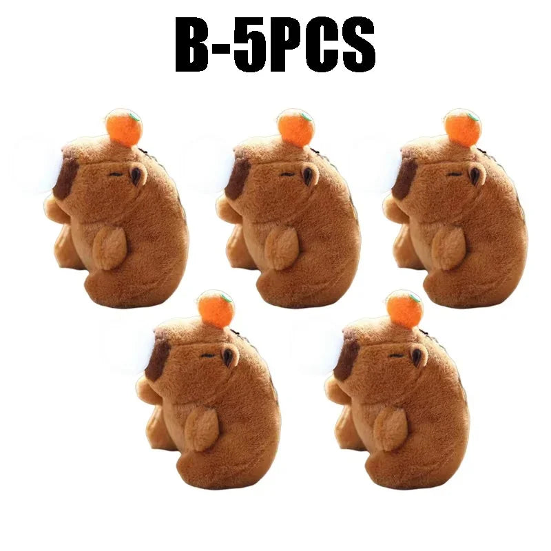 Cute Capybara Plush Keychain – Bubble Pop & Tail Wag Plush Keychain Toy Babs B-5PCS