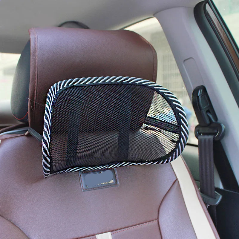Breathable Mesh Car Headrest Neck Support Pillow – Universal Car Headrest Pillow Babs
