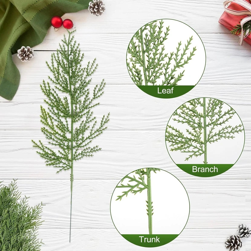 50/100Pcs Artificial Pine Branches – Christmas & Party Decor Artificial Pine Branches Babs