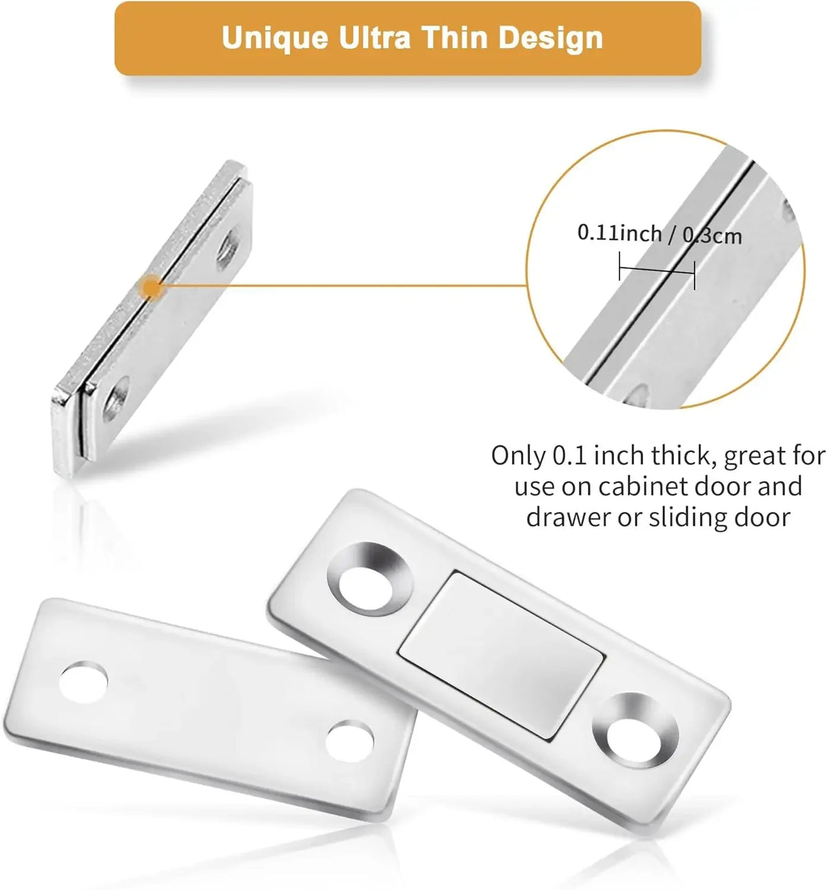 Ultra-Thin Cabinet Magnetic Catch – Adhesive Door & Drawer Magnet Cabinet Magnetic Catch Babs