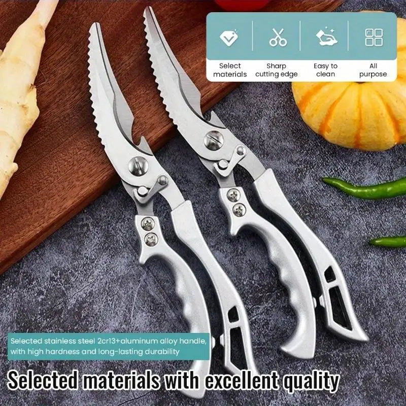 Stainless Steel Kitchen Scissors – Multi-Function BBQ Cutter Kitchen Scissors Babs