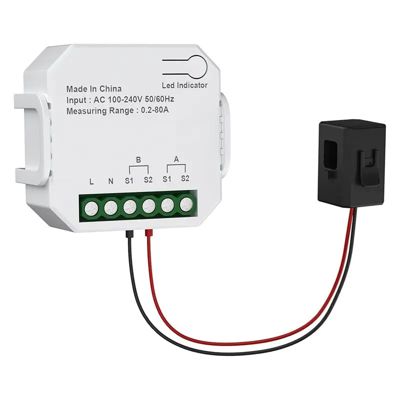 WiFi Power Meter 80A – Smart Electricity Monitor, Tuya App WiFi Energy Monitor Babs As Shown
