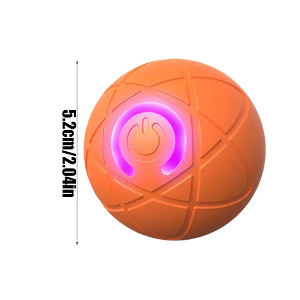 Interactive LED Rolling Ball Toy for Dogs & Cats | USB Rechargeable Interactive Pet Toy Babs Orange