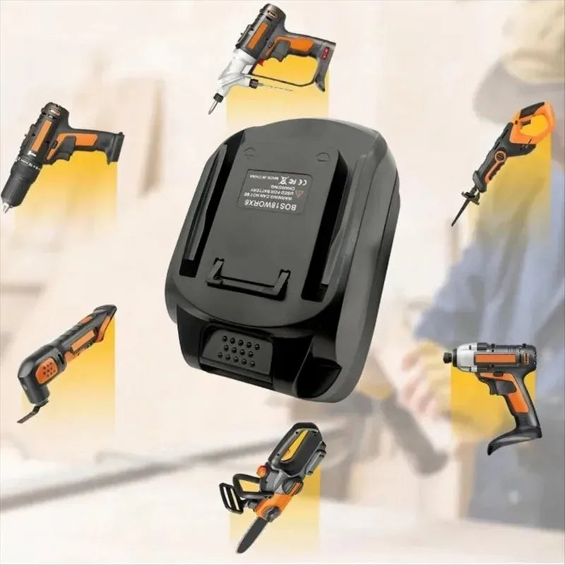 Bosch 18V to Worx 20V 6-Pin Battery Adapter BOS18WORX6 Power Tool Adapter Babs
