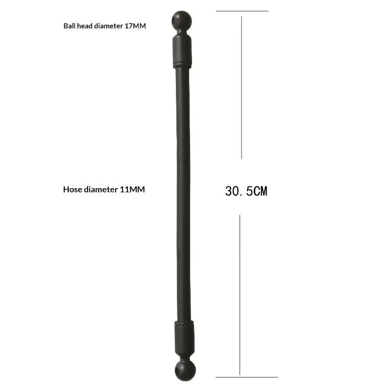 Dual Ball Head Extension Rod for Car Phone Mount – Flexible ABS Car Mount Accessory Babs A3