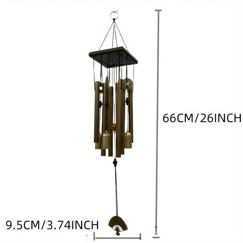 Antique Bronze Large Multi-Tube Wind Chime – Garden & Patio Outdoor Wind Chime Babs Fan