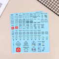 Circuit Breaker Panel Label Stickers – Waterproof PVC 2/5 Sheets Panel Label Stickers Babs blue 2sheets
