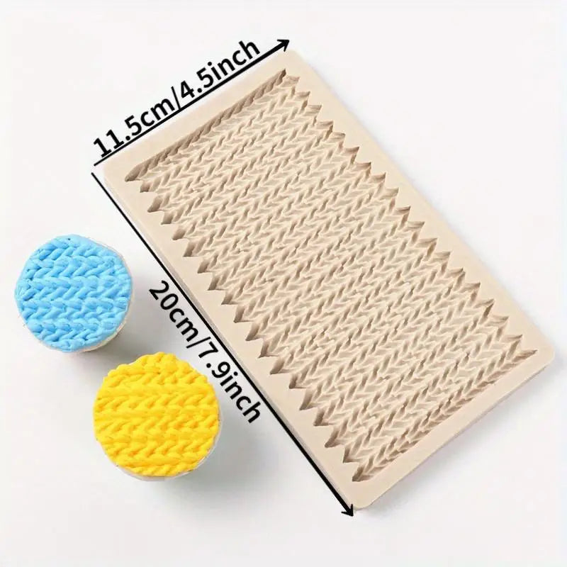 Knitted Sweater Silicone Fondant Mold | Christmas Cake Rim Silicone Fondant Mold Babs
