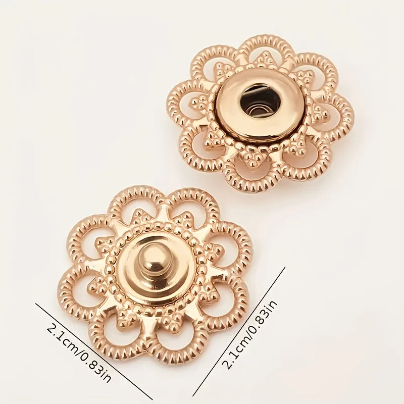 10PCS Metal Invisible Snap Buttons for Coats & DIY Sewing Sewing Snap Buttons Babs