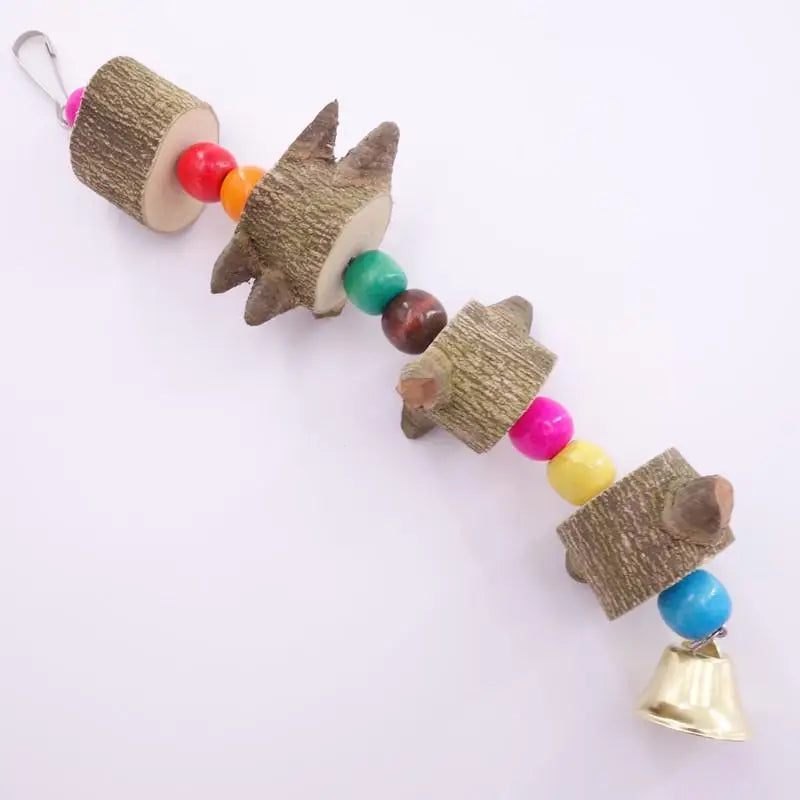 Solid Wood Parrot Chew Toy – Wooden Ball Cage Decoration Bird Chew Toy Babs 1pc