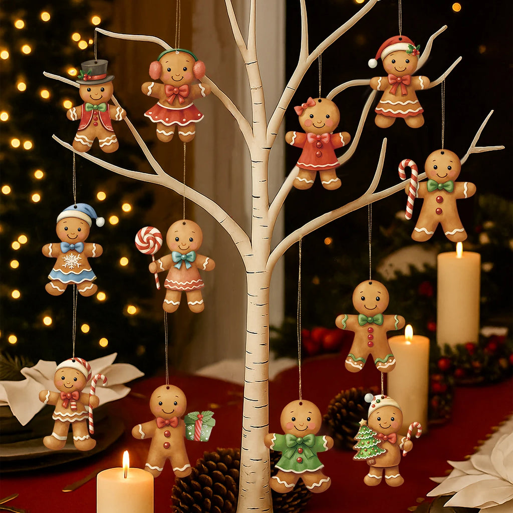 Wooden Gingerbread Man Christmas Ornament 2025 Xmas Tree Christmas Tree Ornament Babs