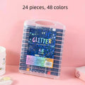 Dual Brush Glitter Metallic Art Markers 24–96 Colors | HUXUAN Glitter Art Markers Babs 24pcs