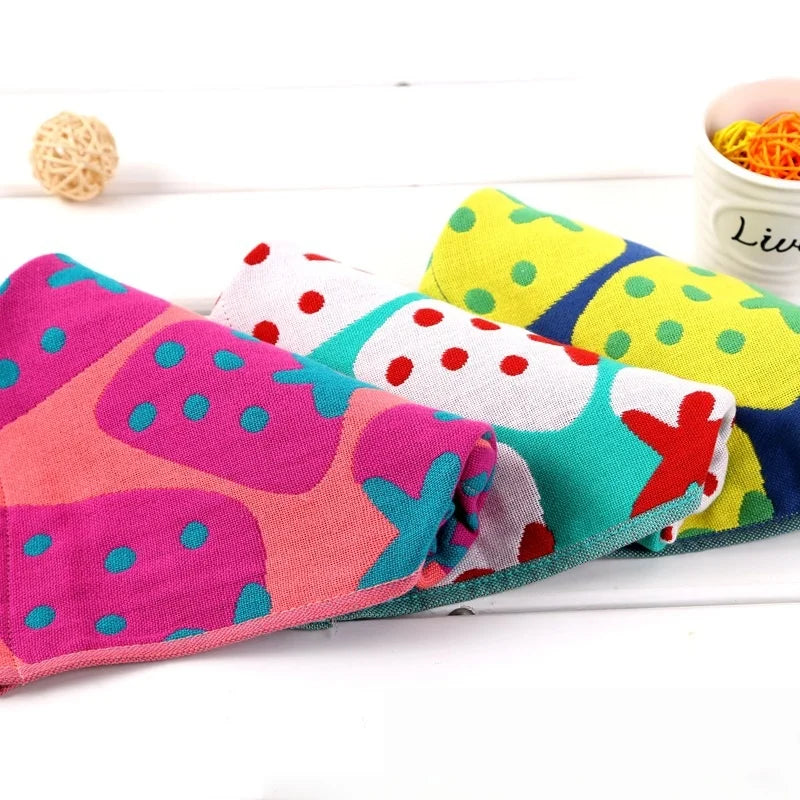 Soft Cotton Square Face & Hand Towels – Absorbent, Jacquard Cotton Hand Towels Babs