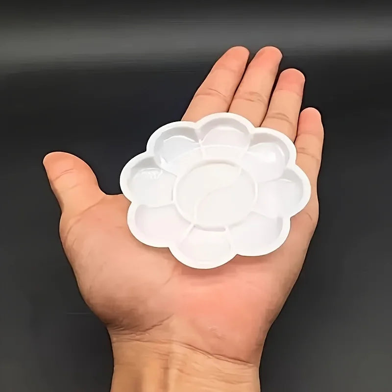 30Pcs Flower-Shaped Mini Plastic Palette Set for Watercolor Art Art Mixing Palette Babs