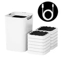 Smart 16L Rectangular Trash Can – Kitchen Bathroom Bedroom Bin Rectangular Trash Can Babs White-12 Trash Boxes