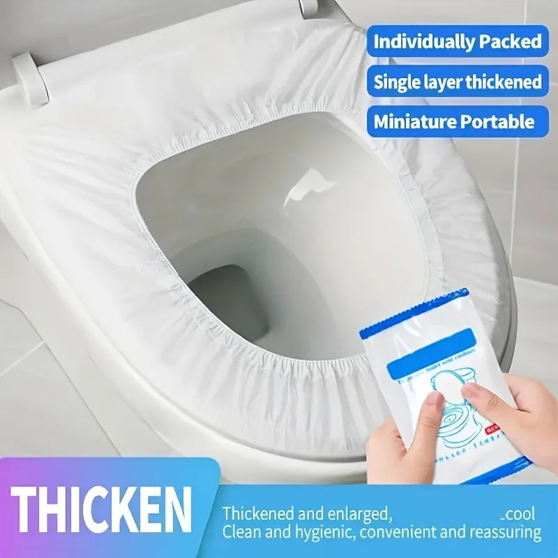 30-Pack Disposable Flushable Toilet Seat Covers for Travel Toilet Seat Covers Babs