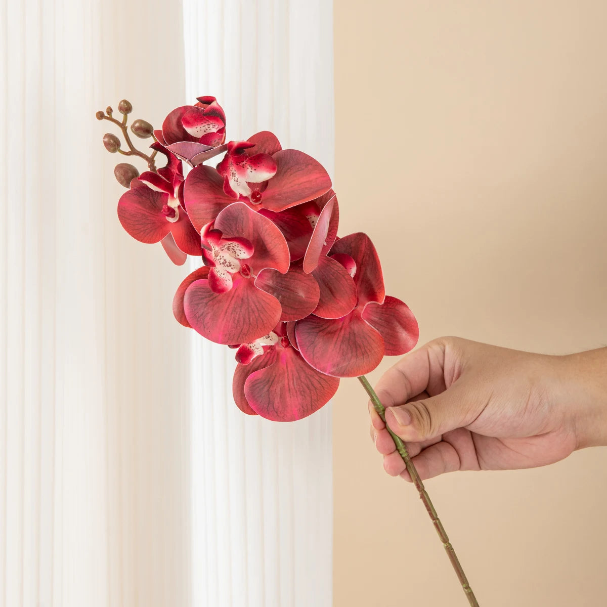 Silk Moth Orchid Artificial Flowers for Wedding & Home Décor Artificial Silk Flowers Babs Color2 2 PCS