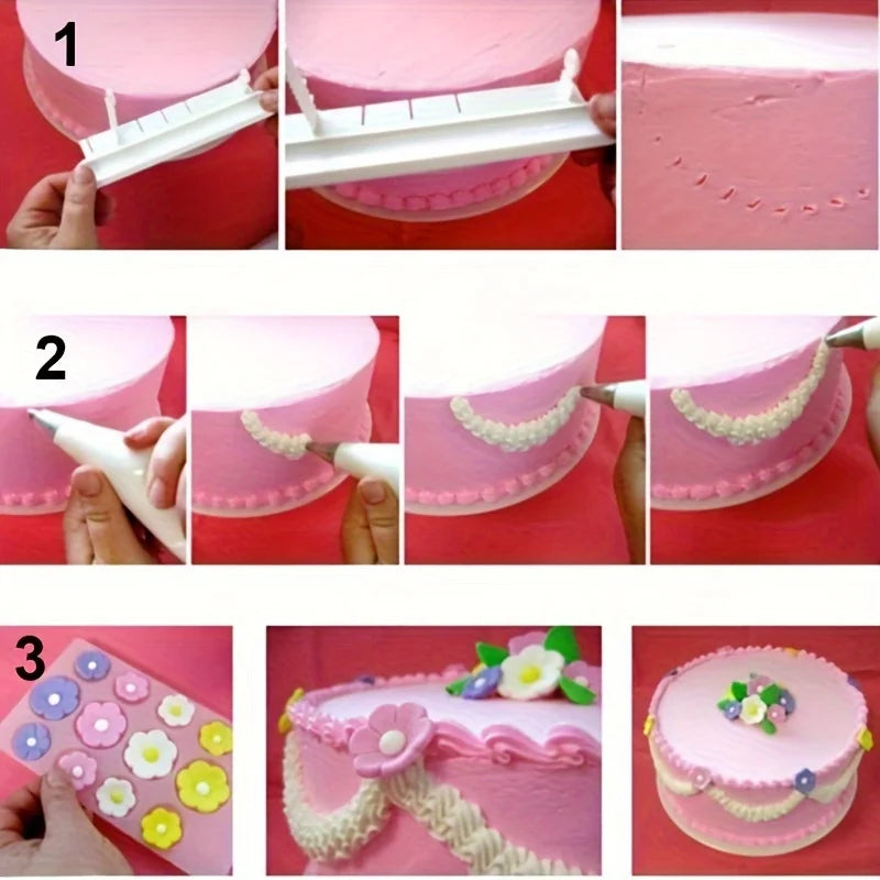 2pc Graduated Fondant Cake Arc Ruler – Decorating Tool Set Cake Decorating Ruler Babs