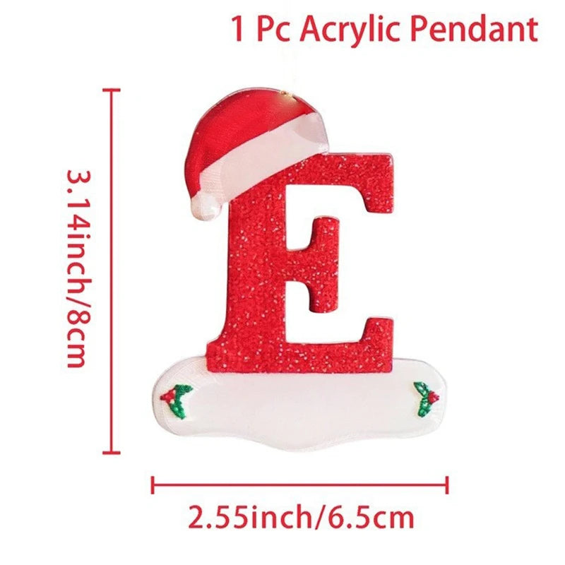 Christmas Acrylic Letter Pendants – Xmas Tree Ornaments 2024 Christmas Tree Ornament Babs E