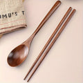 Wooden Spoon & Chopstick Set – 2pc Eco Wood Cutlery Wooden Cutlery Set Babs 2pcs