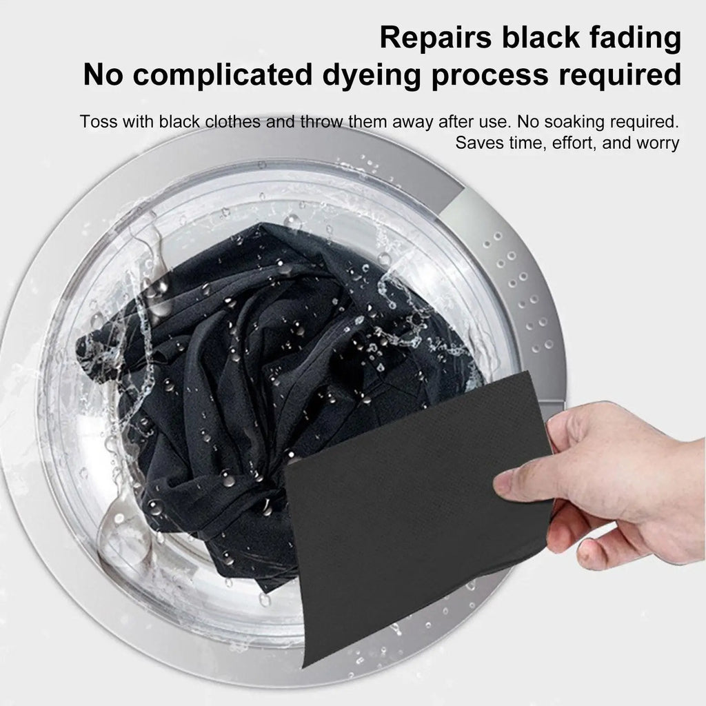 10-Pack Black Fabric Dye Restorer Sheets – Color Booster Fabric Dye Sheets Babs