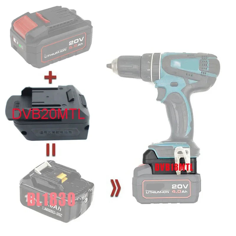 DVB18MTL Battery Adapter – Devon 20V to Makita BL1830 18V Battery Adapter Converter Babs