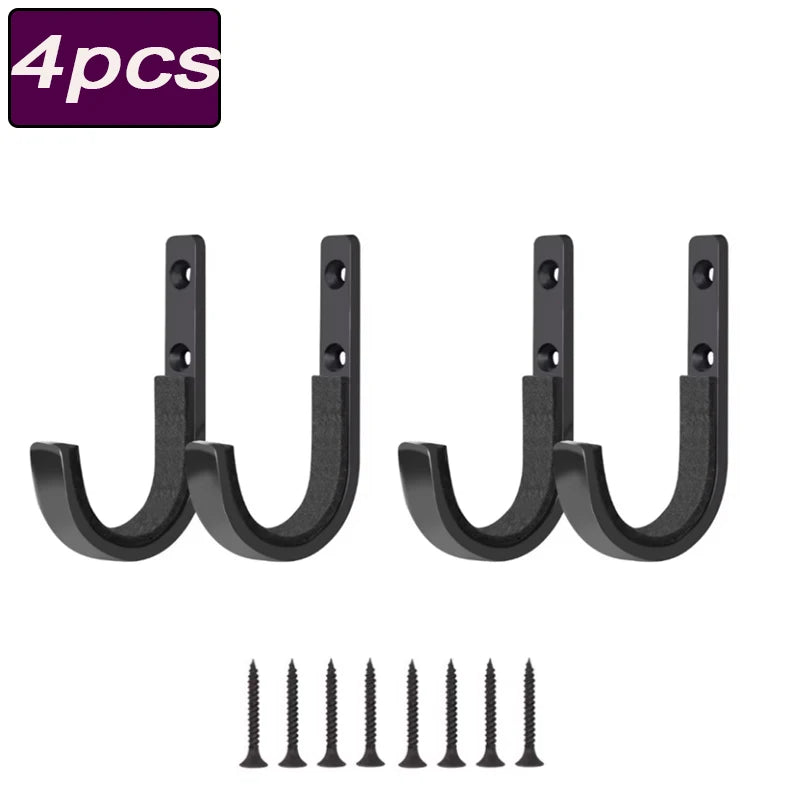 2-Pack Stainless Steel Fishing Rod Wall Mount Rack Holder Fishing Rod Rack Babs 4pcs