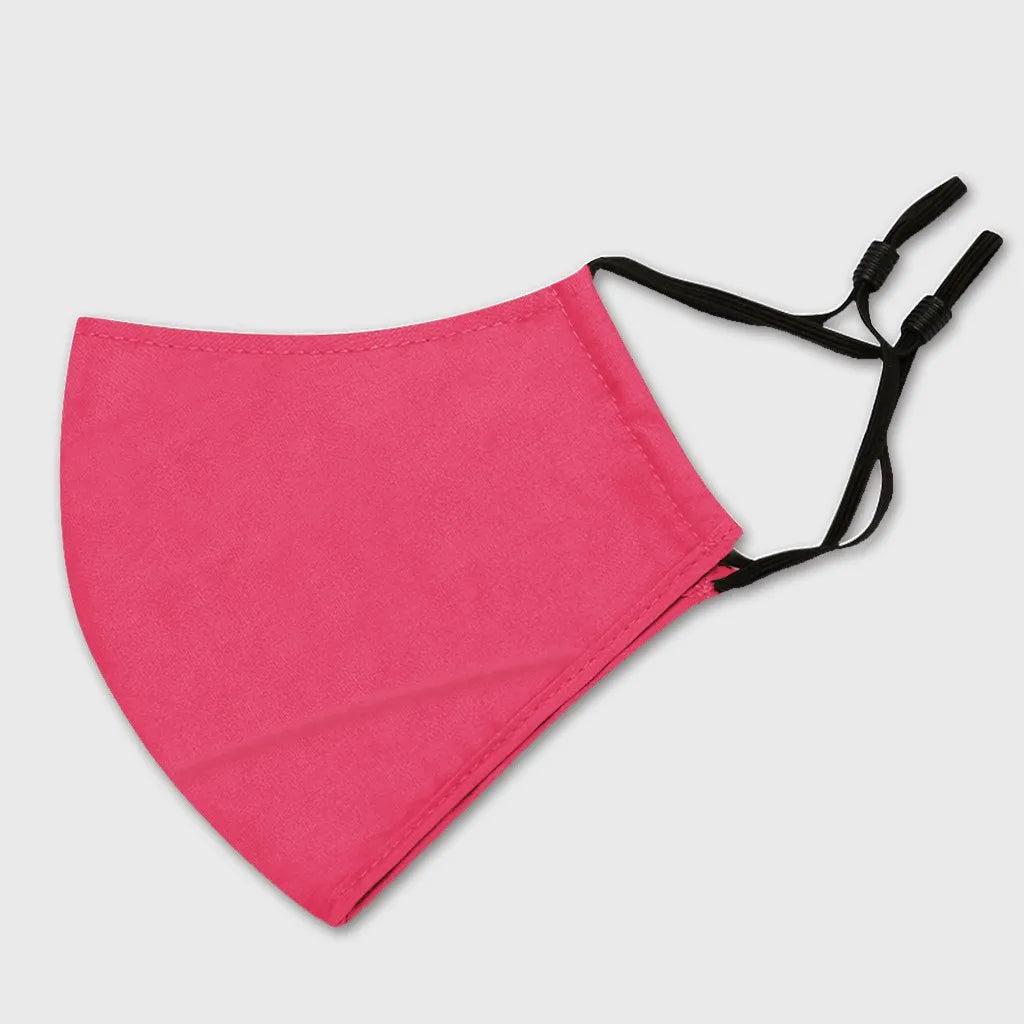 Reusable Cotton Face Mask – Breathable, Washable & Stylish Fabric Face Mask Babs Hot Pink