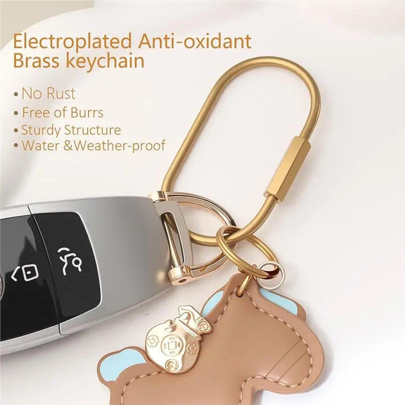 Minimalist Metal Key Ring – Vintage Drop U-Ring Brass Keychain Metal Keychain Babs