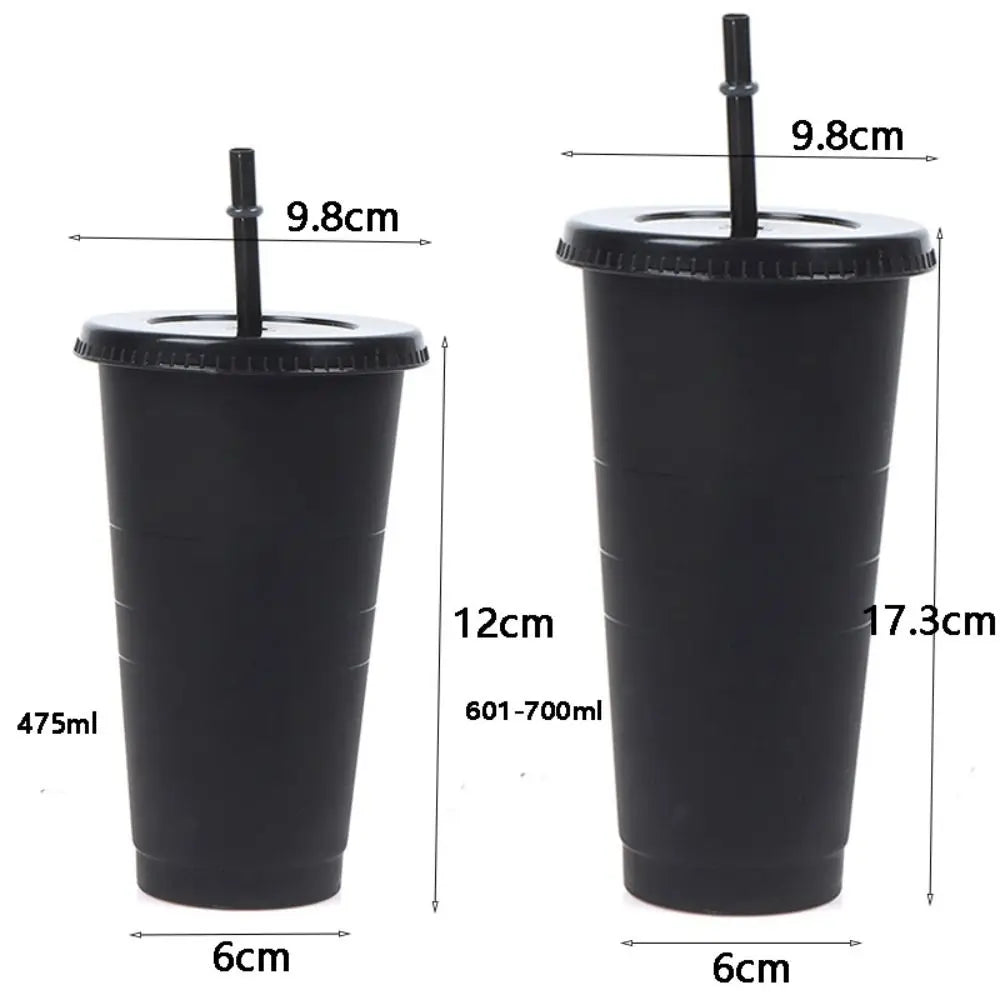 Color-Changing Straw Cup with Lid | Food Grade PP | 475–700ml Straw Cup Babs