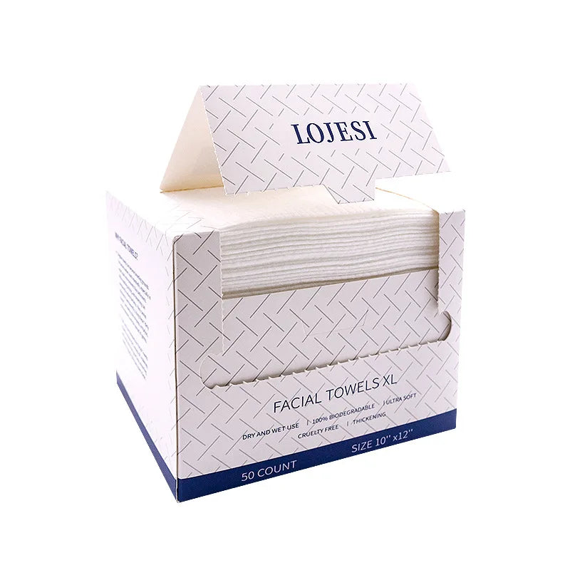 50-Pack Disposable Microfiber Face Towels – Spa, Travel & Home Disposable Face Towel Babs 1 Box 25x30cm