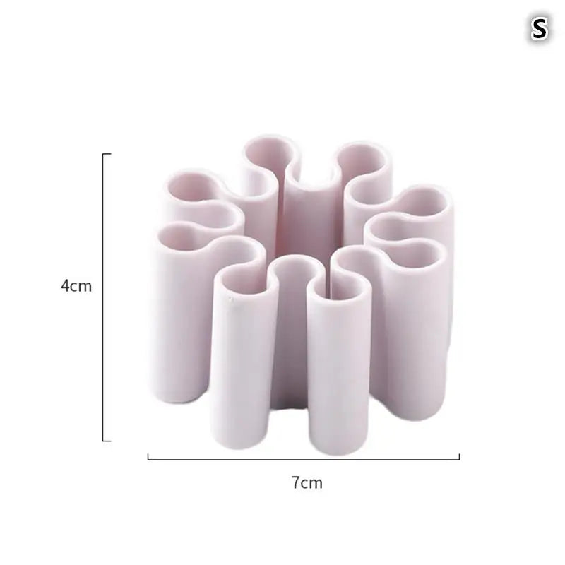 Silicone Wave Pen Holder | Desktop Brush & Pencil Organizer Desktop Pen Organizer Babs Small Purple