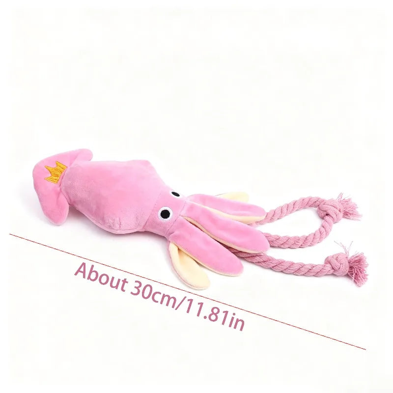 Octopus Dog Chew Toy – Plush Squeaky Rope Toy for Pets Dog Chew Toy Babs