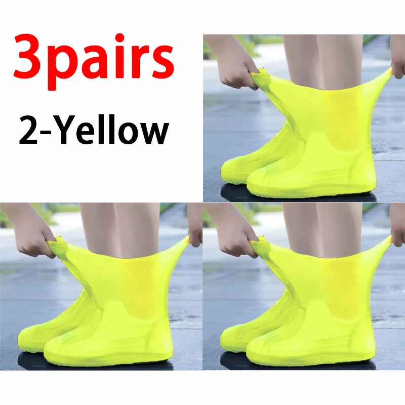 Waterproof Silicone Rain Shoe Covers – Rubber Boot Protectors Waterproof Shoe Covers Babs 2-3pcs Yellow (39-46)General