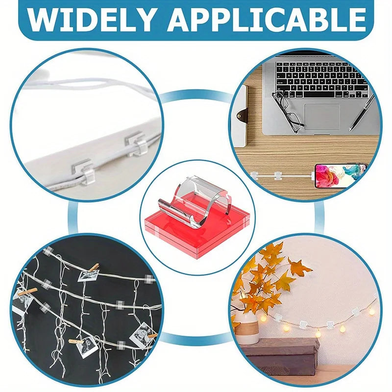 50/100pcs Cable Management Clips for Desk, Car, Wall & TV Cable Management Clips Babs