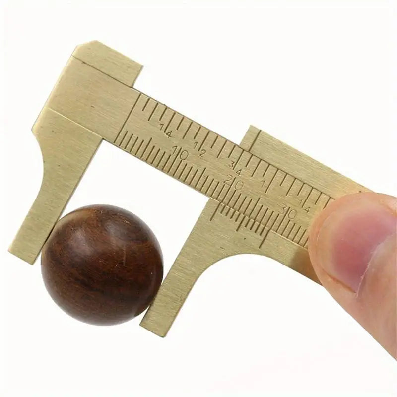 Mini Brass Vernier Caliper – Dual Scale Precision Measuring Tool Vernier Caliper Babs
