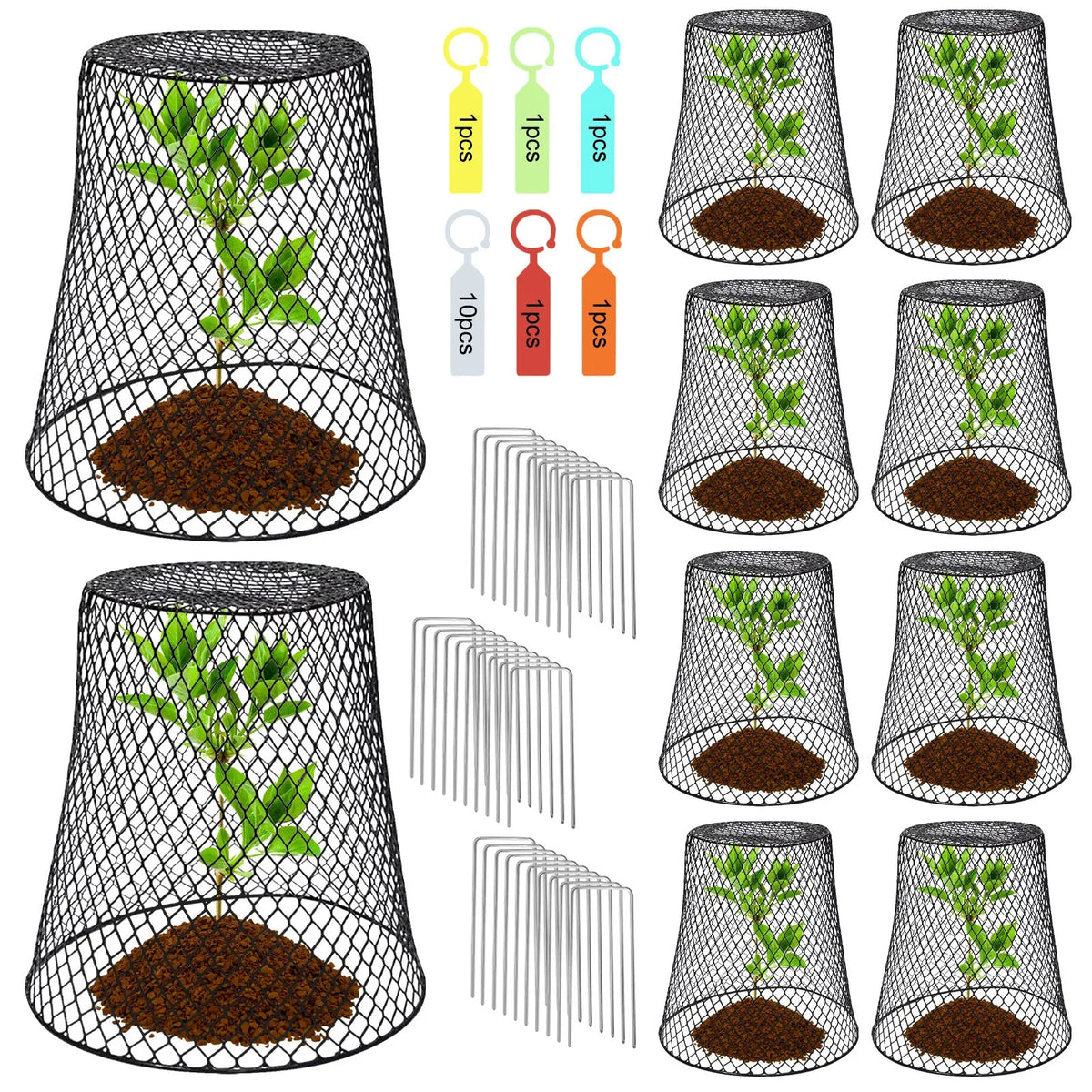Chicken Wire Plant Cloches – Pest Guard Covers for Garden Garden Plant Cloche Babs 10pcs